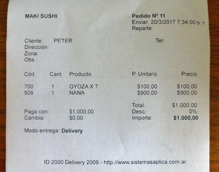 Sushi - March 21 2017 -