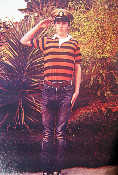 019 - Your Dad, several years later, wearing my Navy had and giving a rather good military salute.