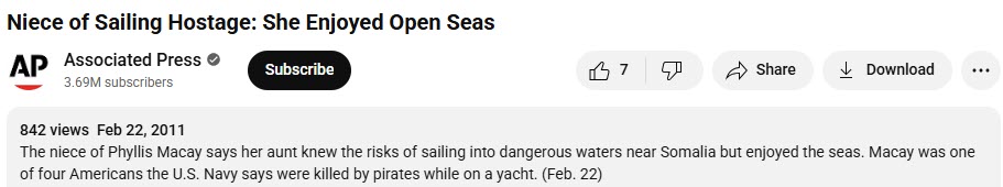 Niece of Sailing Hostage She Enjoyed Open Seas1-2